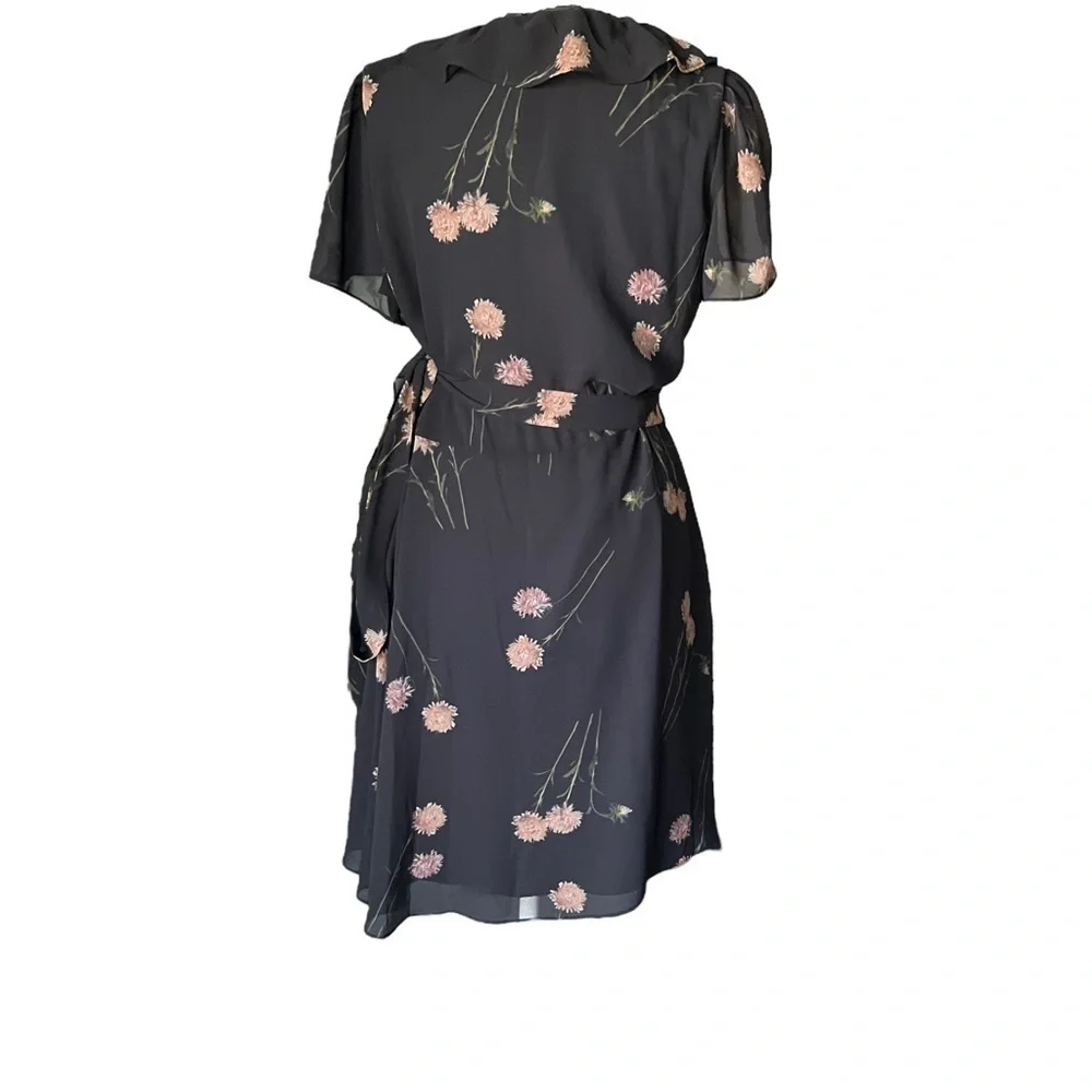 MADEWELL Georgette Ruffle-Wrap Mini Dress in Aster Portrait - Picture 7 of 10